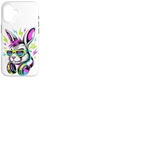 Style Époque Punk Lapin Lunettes de Soleil Lapins Coque pour iPhone 16