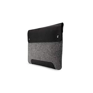 MegaGear Étui en Cuir véritable et Polaire pour MacBook 15" et 16" Gris MG1915 Taille Unique