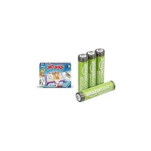 Ravensburger Xoomy Maxi Disney, Table Dessin cr&eacute;atif, 6+ Ans, & Piles AAA Rechargeables Amazon Basics 4 pcs, 850mAh