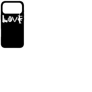 T-Shirt Love Weapons Guns Grenades Couteaux Fusil d'assaut Coque pour iPhone 17 Pro Max