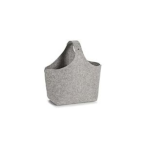Zeller 14370 Panier de Rangement/pour Magazine, Feutre, Gris, Feutrine, Gris, 32 x 18 x 43 cm