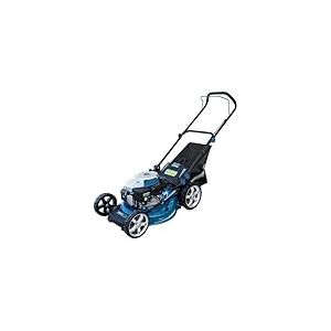 Cecotec Tondeuse à Gazon à Essence Terrenator 3200.46 Total Z. Moteur de 144 CC, 2,4 KW et 3,2 CV, Corps en Acier 46 cm, Changement de Hauteur, système Z-Tech, 4 en 1 avec Mulching, Roues arrière XL
