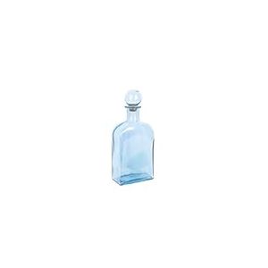 Romimex Bouteille bleue en verre recyclé 21 x 45 x 21 cm