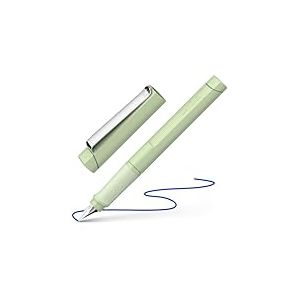 Schneider 160426 Base Stylo-plume, pour gaucher, plume L, avec cartouche d'encre bleu roi, vert doux
