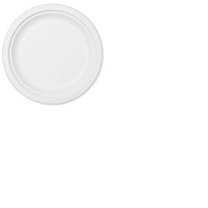 Duni 181983 – Assiette à baga bio, diamètre : env. 22 cm, lot de 10, ecoecho, vaisselle de fête, assiettes jetables