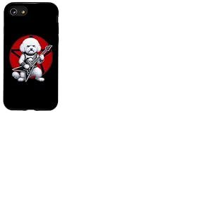 Bichon Frise Heavy Metal Guitar Rock Lover Coque pour iPhone SE (2020) / 7/8