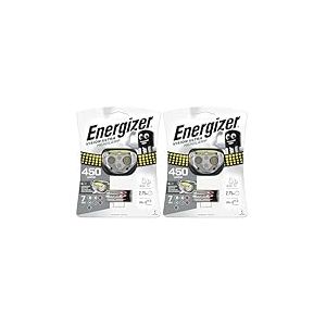 Energizer Lampe Frontale LED Vision Ultra HD, Lampe Puissante 450 Lumens, Piles Incluses (Lot de 2)