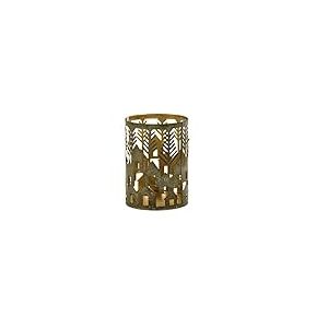 Lanterne décorative en métal doré ajouré, 12 cm, photophore, bougeoir de Table, extérieur, diamètre 9 cm