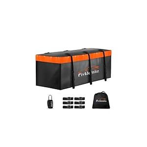 Sac de Transport Cargo à Montage sur attelage, 0,8 m³ 100% étanche pour Voiture (150 cm, 61 cm, 61 cm) avec 6 Sangles renforcées + 1 Serrure à Combinaison, Convient à Tous Les véhicules avec Panier
