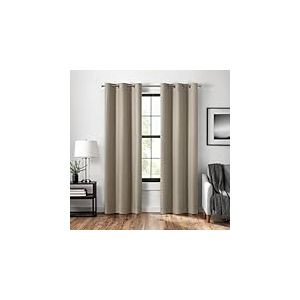 Eclipse Welwick Rideau de fenêtre occultant à Chevrons avec Fermeture magnétique pour Chambre à Coucher (1 Panneau), 101,6 x 160 cm, Brun Roux