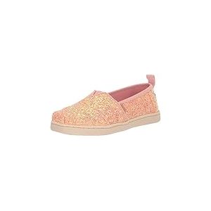 TOMS Gar&ccedil;on Fille Classic Alpargata Semelle de Mocassin, Pink Quartz Chunky Glitter, 21 EU