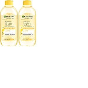 Garnier - Eau Micellaire Tout-en-1 - Enrichi en Vitamine C - Booster d'Eclat - Pour les Peaux Ternes en Manque d'Eclat - Sans Rinçage - Formule Hypoallergénique - 400 ml (Lot de 2)