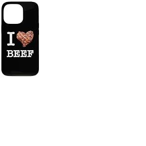 Amateurs de bœuf : "I Love Beef"_texte blanc Coque pour iPhone 13 Pro