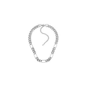 Diesel Collier pour homme en acier inoxydable avec fermoir mousqueton