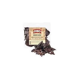 DIBO Coeur de bœuf dégraissé, Sachet de 100 g, Petite collation Naturelle ou friandise à mâcher Entre Les Deux, Nourriture pour Chien, Articles à mâcher de qualité sans Produits Chimiques