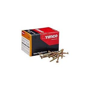 TIMco 50075SOLOC PZ2 CSK ZYP Solo Lot de 200 vis à bois Jaune 5,0 x 75 mm