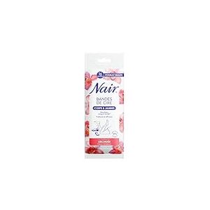 NAIR - Bandes De Cire Froide Corps, Peaux Sensibles, à l'Extrait d'Orchidée, 97% d'Origine Naturelle, Format Malin 16 Bandes