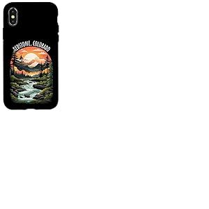 Redstone Colorado USA Retro Mountain Style rétro Coque pour iPhone X/XS