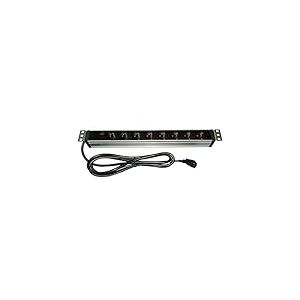 Infosec 61475 L8 RM C14-Bandeau Rackable 8 Prises FR, Noir