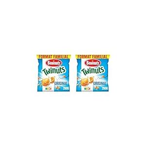 Benenuts Twinuts Cacahuètes Enrobées Croustillantes Goût Salé format familial 260g (Lot de 2)