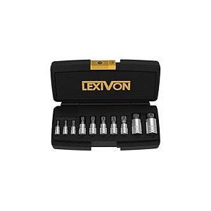 LEXIVON Set de douilles XZN en acier premium S2 | Set de 10 pièces de style européen M4 à M18 | Coffret de rangement compris. (LX-145)
