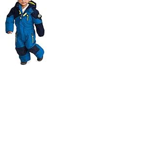 Killtec Mini combinaison de ski/combinaison de neige Kesley avec capuche et attrape-neige, bleu royal, 122/128