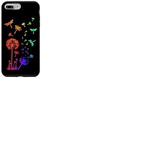 Pissenlits Arc-en-ciel Fleurs Sauvages Pissenlits Dandelion Coque pour iPhone 7 Plus/8 Plus