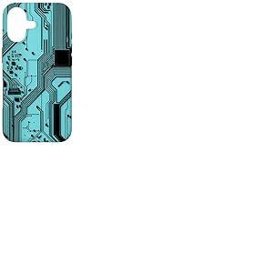 Sch&eacute;ma de Carte m&egrave;re Bleue avec Circuits &eacute;lectroniques Coque pour iPhone 17