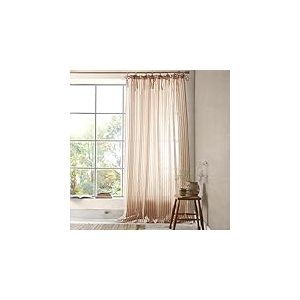 Pineapple Elephant Zanzibar Voilage &agrave; Rayures tiss&eacute;es Argile 140 x 183 cm