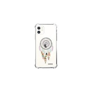 Evetane Coque Compatible avec iPhone 11 Silicone Coins antichocs Solide Protection complète Resistant Transparente Attrape rêve Pastel Motif Ecriture Tendance