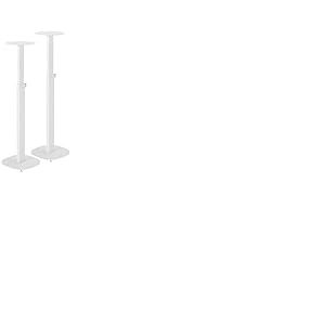 My Wall HS 23 WL Piédestal pour Haut-Parleur Extensible, Support de Sol, réglable en Hauteur Blanc 2 pièces.