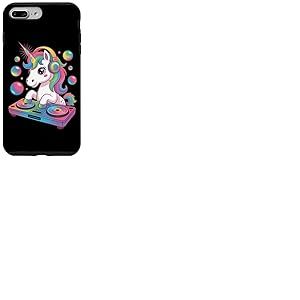 Unicorn Dj Magique Avec Platine et Paillettes Coque pour iPhone 7 Plus/8 Plus