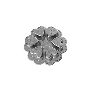 NordicWare Poêle de Cuisson Anti-adhésif Cast-Aluminum Mini Coeurs, Noir