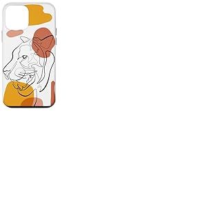 Unique Tiger Line Art Aesthetic for Women and Tiger Lover Coque pour iPhone 12 Mini