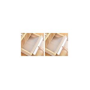 AiQInu Tapis Fond de Tiroir Antiderapant,Tapis de tiroir EVA Non-Adh&eacute;sif,Tapis de Frigo Transparent &Eacute;tanches Peut &ecirc;tre Coup&eacute; en Taille pour Protection Tiroir Cuisine Placard Etagere (Lot de 2)