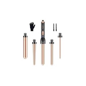 Boucleur a Cheveux 5 en 1,Fer a Boucler pour les petites et grandes boucles, Fer &agrave; Boucler en C&eacute;ramique 9-32mm avec Chauffage Rapide 2 Temp&eacute;ratures R&eacute;glables
