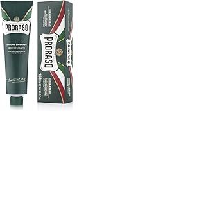 Proraso | Crème à raser rafraîchissante (tube de 150ml) – Crème de rasage tonifiante à l'huile d'eucalyptus et au menthol – Fabriquée en Italie