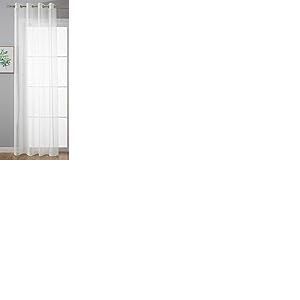 Gardinenbox 20332-cn Rideau &agrave; &oelig;illets Transparent 245 x 140 cm Blanc Stores Rideau &agrave; &oelig;illets Finition Ruban pour Salon
