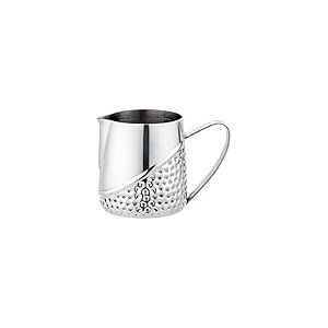 Café Olé AHM-013 Arabica Pot à lait martelé en acier inoxydable 18/10 poli miroir Parfait pour service à thé