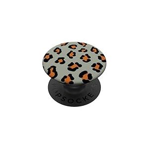 Imprimé léopard gris sauge PopSockets PopGrip Adhésif