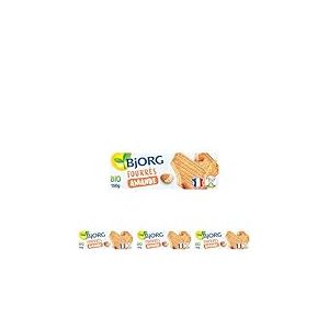 BJORG - Biscuits Fourr&eacute;s Amande Bio - A Base De Pur&eacute;e d'amande - Sans Huile De Palme - Bl&eacute; Complet - 150 g (Lot de 4)