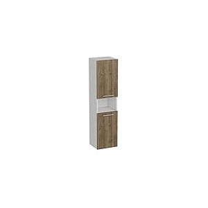 Homemania Meuble Multi-usages, Panneau de Particules mélamine, Blanc, Noyer
