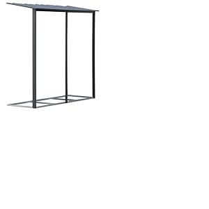 Duramax Alpine Extension de auvent 2 x 8 (1,40 m²), Convient pour abri de Jardin Alpine 10 x 8, en Acier galvanisé à Chaud, Toit renforcé, sans Entretien, Anthracite