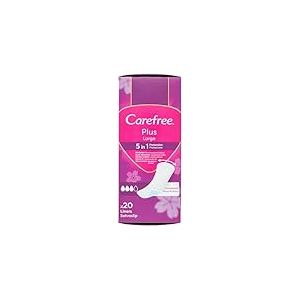 Carefree Salvaslip Plus Large sans parfum, prot&egrave;ge-slip femme extra large avec protection 5 en 1 pour 8 h de sensation de sec, absorbants sans parfum ultra fins pour un usage quotidien, 20