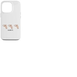 Tendance : mème, clic à la Main, pointeur, Pouce, Doigt, Touche, Horloge Coque pour iPhone 13 Pro