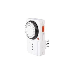 POLY POOL - PP1407XAM Programmateur Quotidien 250V Minuterie Programmable pour Prise Électrique Temporisée Minuterie Prise Électrique avec Cycle Quotidien Blanc