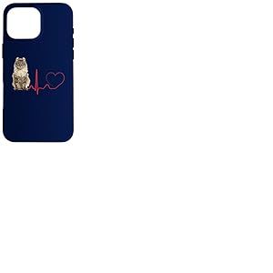 American Curl Cat Heartbeat EKG Funny Cats & Kitten Lovers Coque pour iPhone 16 Pro Max