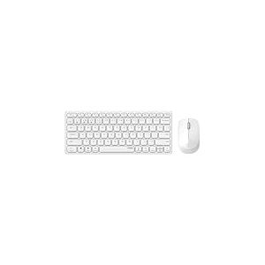 Rapoo Clavier Souris sans Fil Multi-Mode Rechargeable Blade 9600M (Pack Kit Clavier+ Souris, Clavier Rechargeable AZERTY, Souris 3 Boutons, Bluetooth+ WiFi, Idéal PC, Laptop, Mac) Blanc