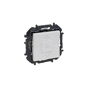 LEGRAND Interrupteur pour volets roulants 6AX pour installation encastr&eacute;e, gamme Nilo&eacute; Step, couleur blanc, 398244B