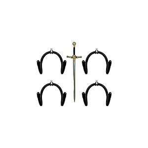 YYST Mini support mural r&eacute;glable pour &eacute;p&eacute;e, poignard, hache, lame de cl&eacute;, etc. - Sans &eacute;p&eacute;e - Affichage vertical